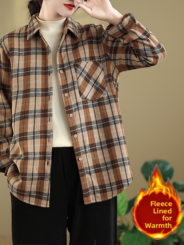 Plaid Flannel Long Sleeve Shir - Flannel Shirt Lined review and price